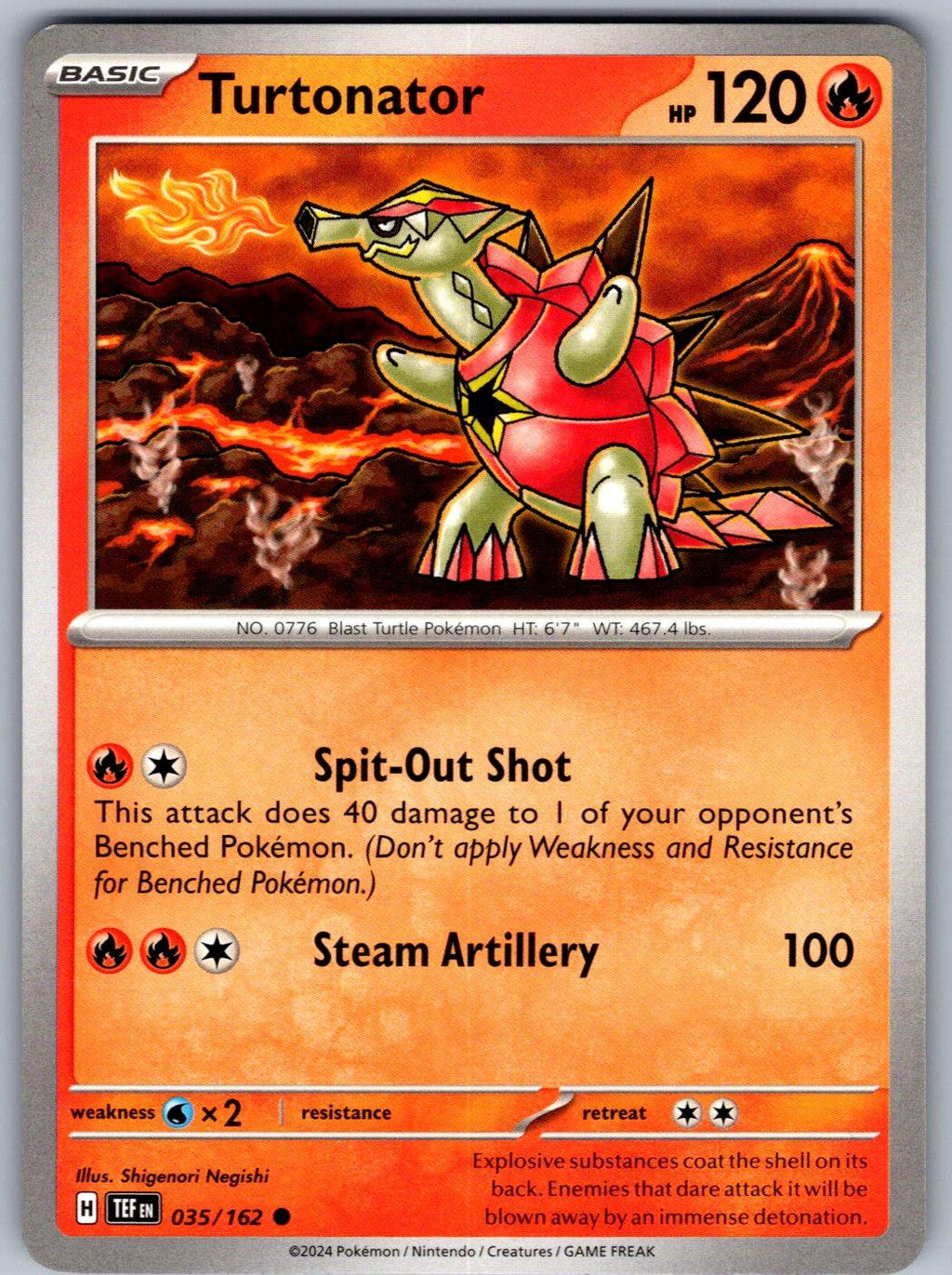 Turtonator 035/162 Temporal Forces Pokemon