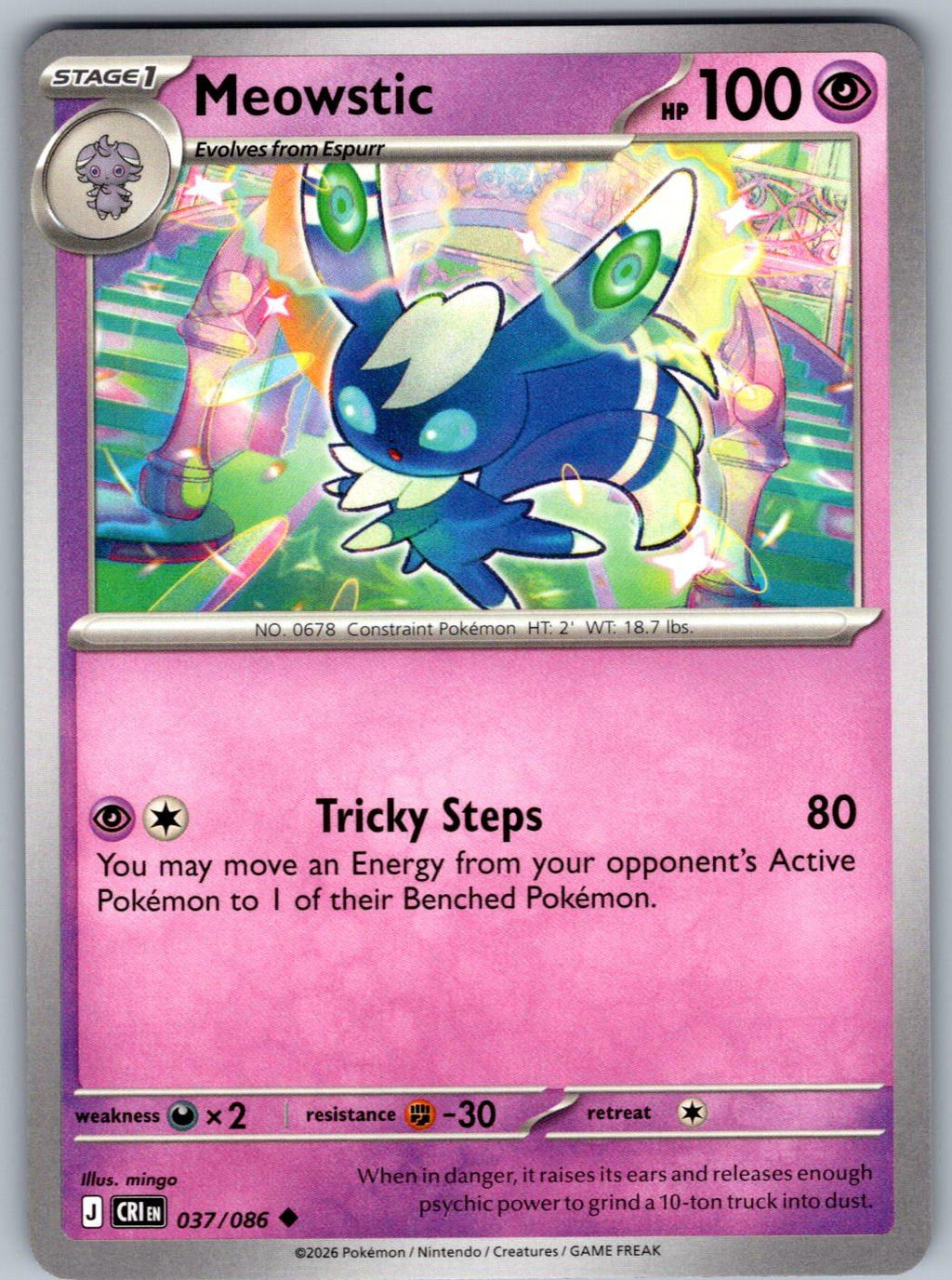 Meowstic 037/086 Chaos Rising Pokemon