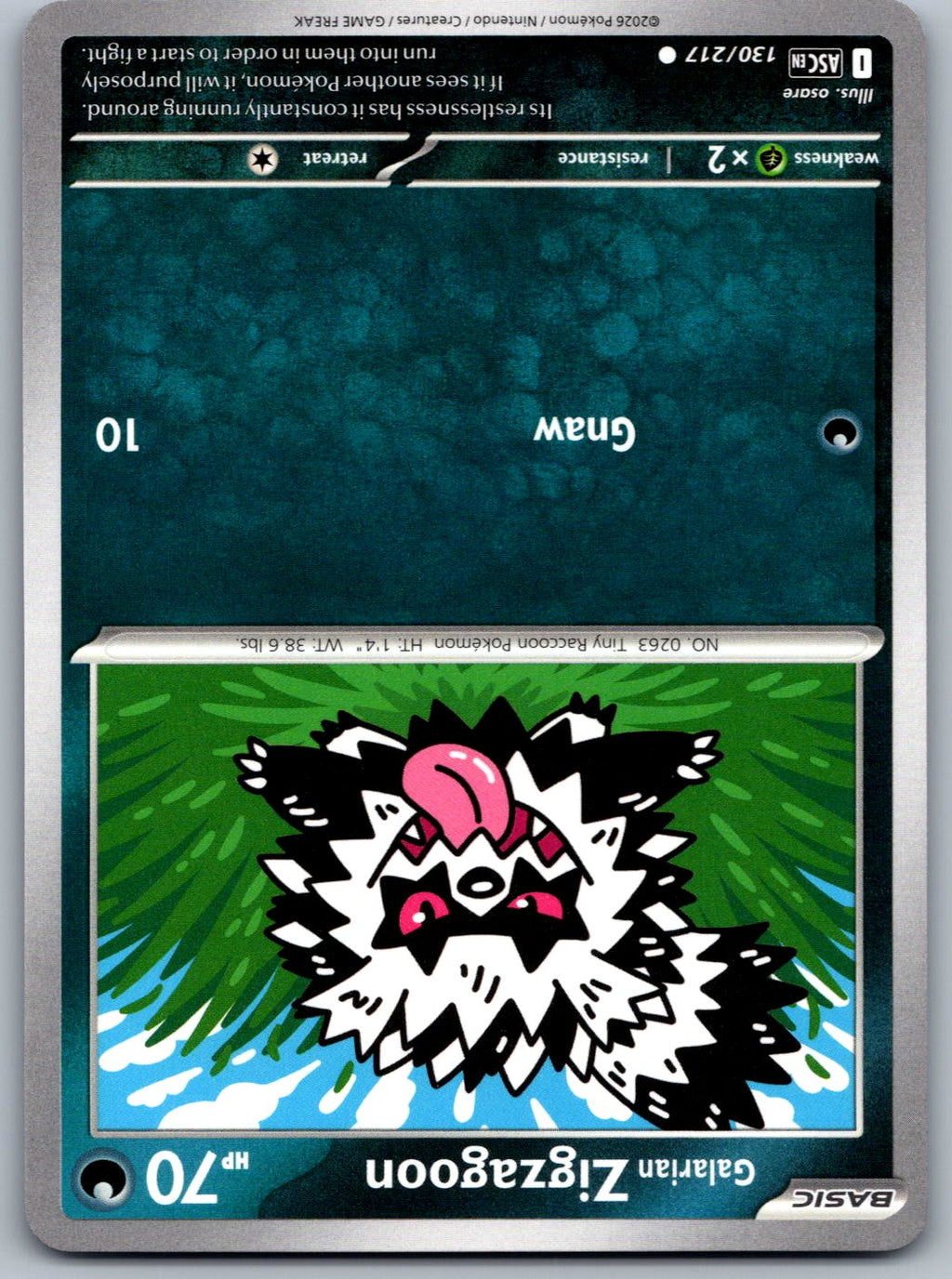 Galarian Zigzagoon 130/217 Ascended Heroes Pokemon
