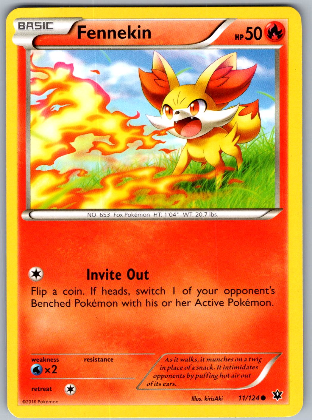 Fennekin 11/124 Fates Collide Pokemon