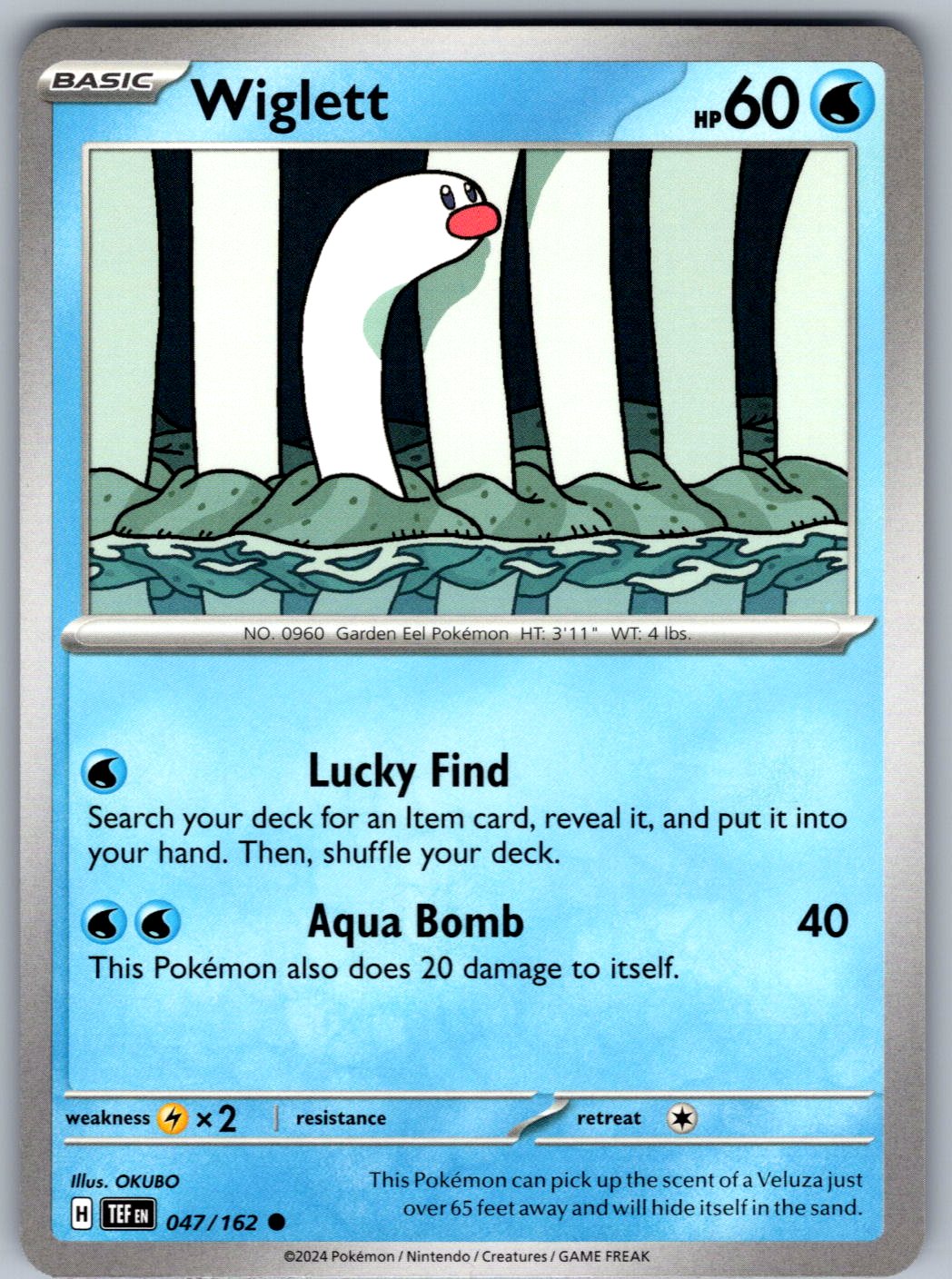 Wiglett 047/162 Temporal Forces Pokemon