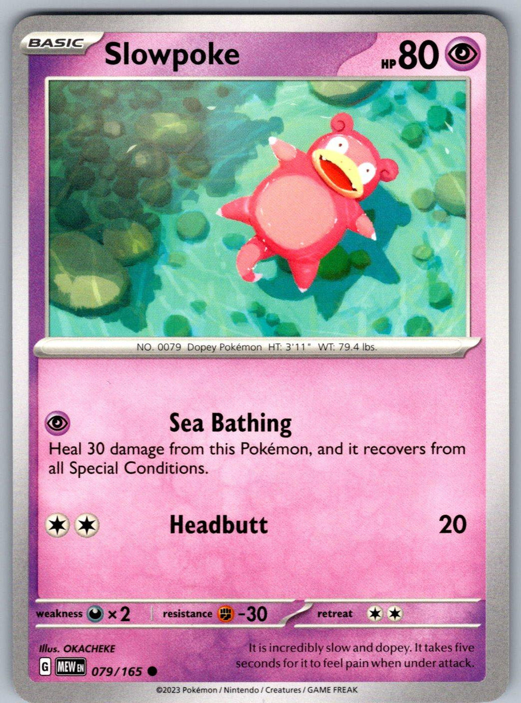 Slowpoke 079/165 151 Pokemon