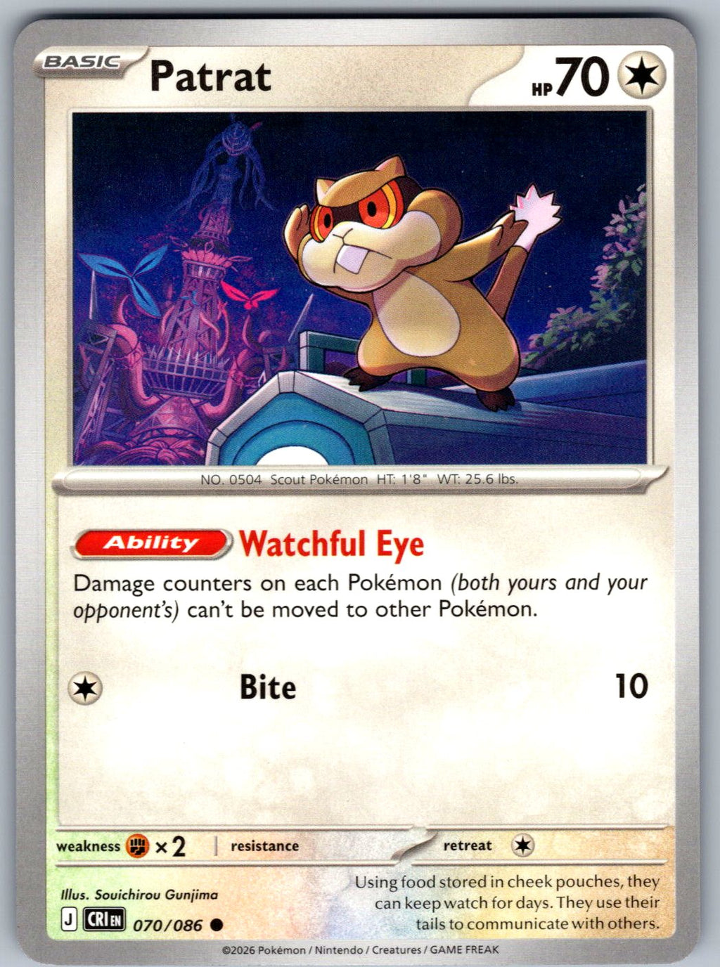 Patrat 070/086 Chaos Rising Pokemon