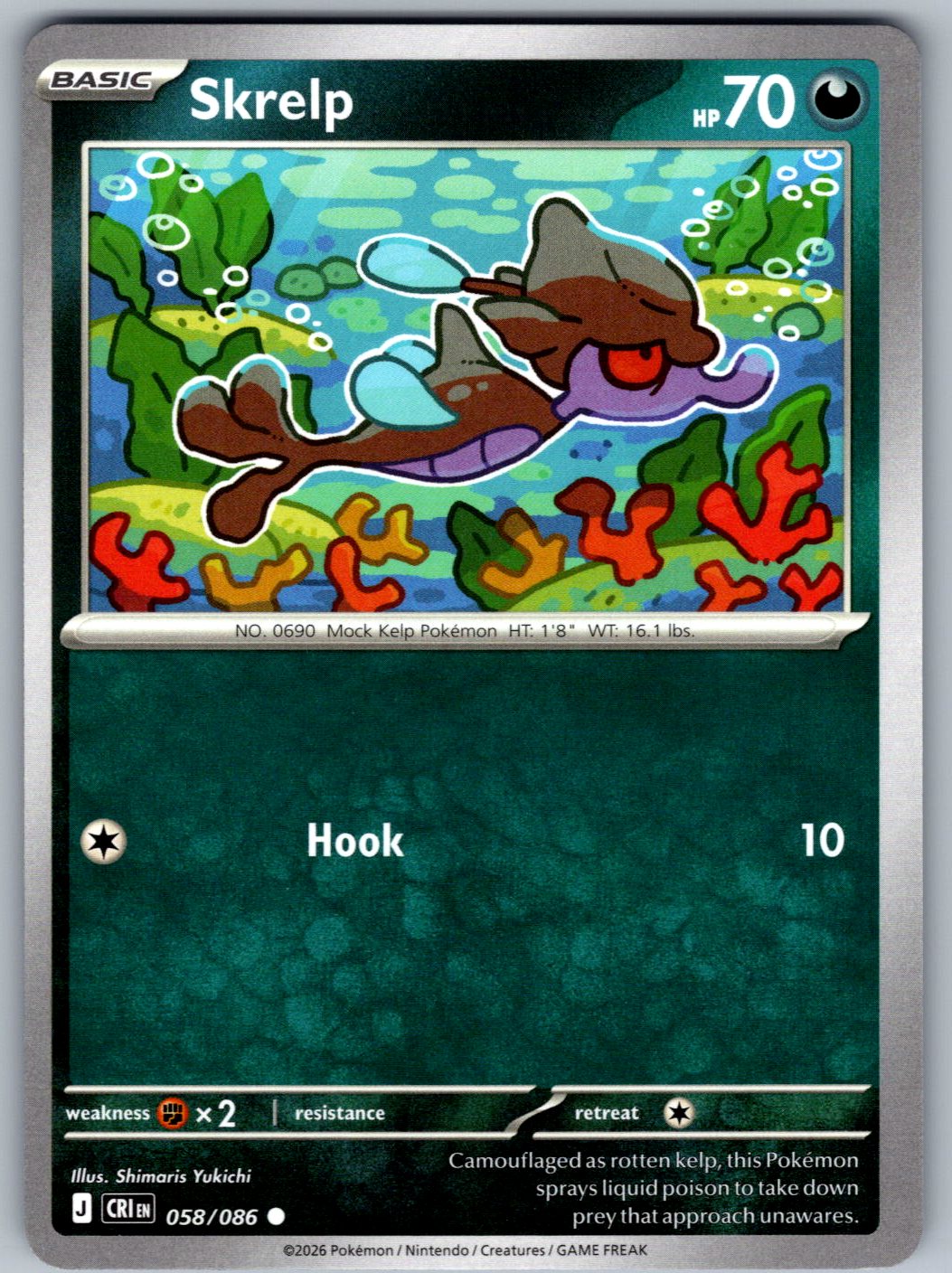 Skrelp 058/086 Chaos Rising Pokemon
