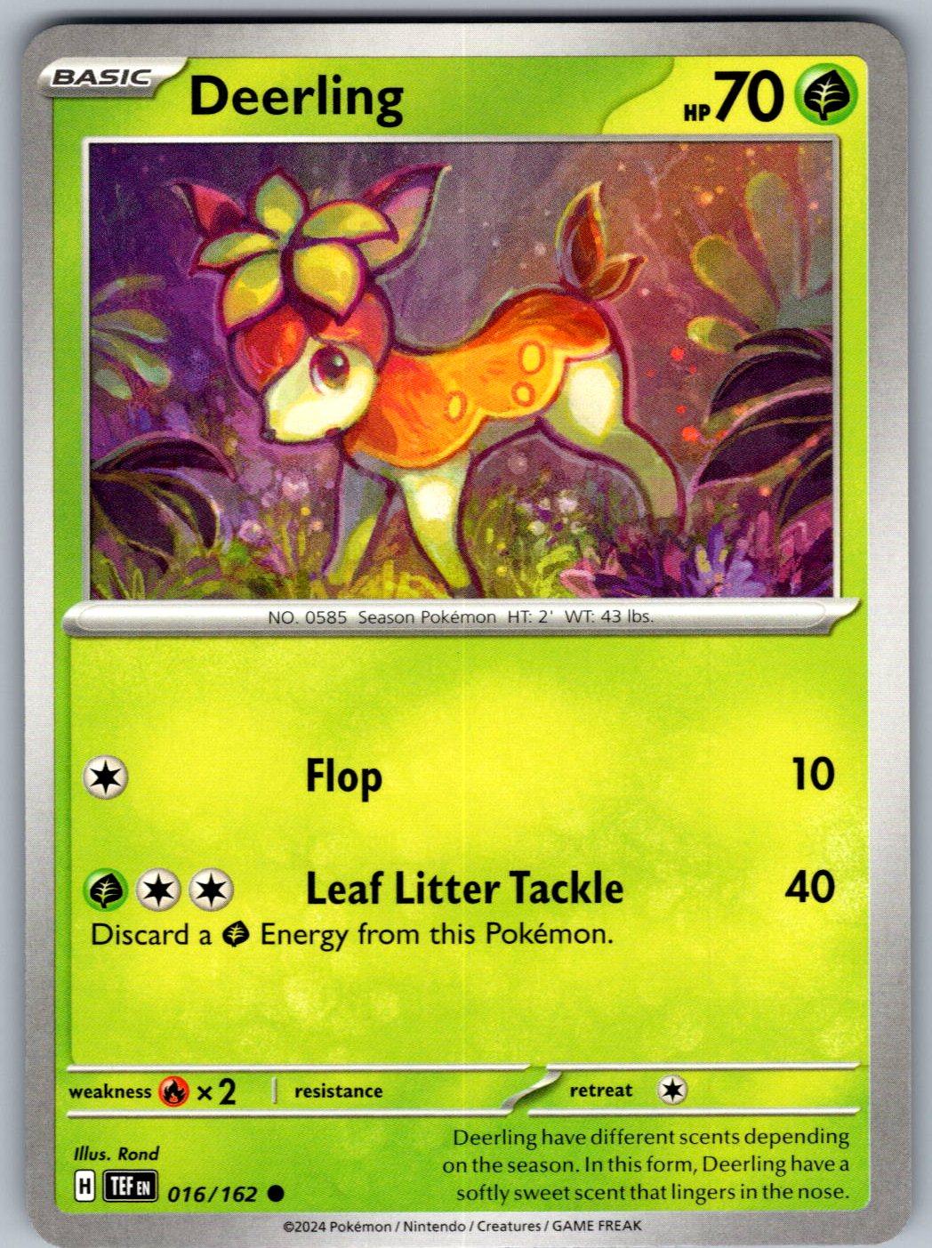 Deerling 016/162 Temporal Forces Pokemon