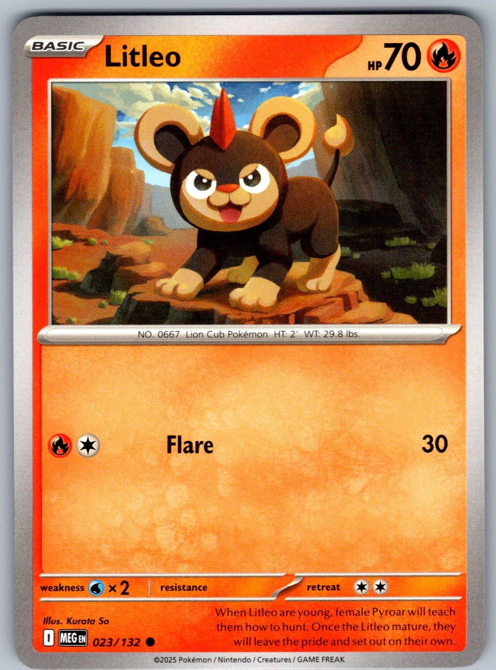 Litleo 023/132 Mega Evolution Pokemon