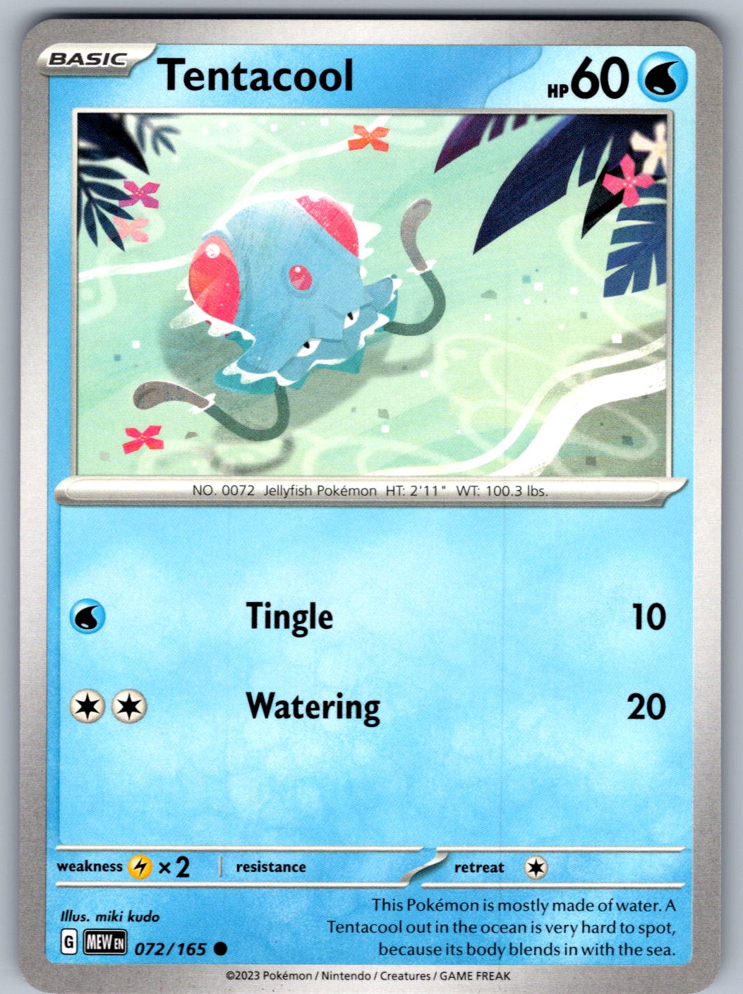 Tentacool 072/165 151 Pokemon