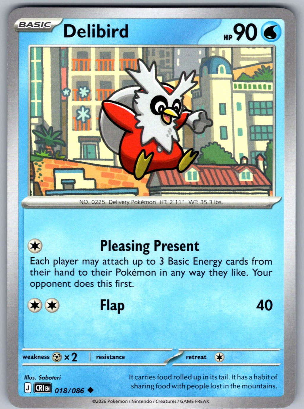 Delibird 018/086 Chaos Rising Pokemon