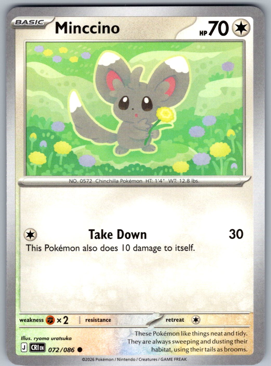 Minccino 072/086 Chaos Rising Pokemon