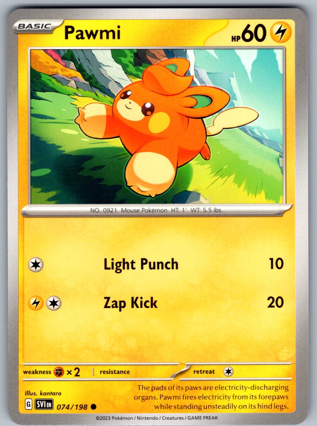 Pawmi 074/198 Scarlet & Violet Pokemon