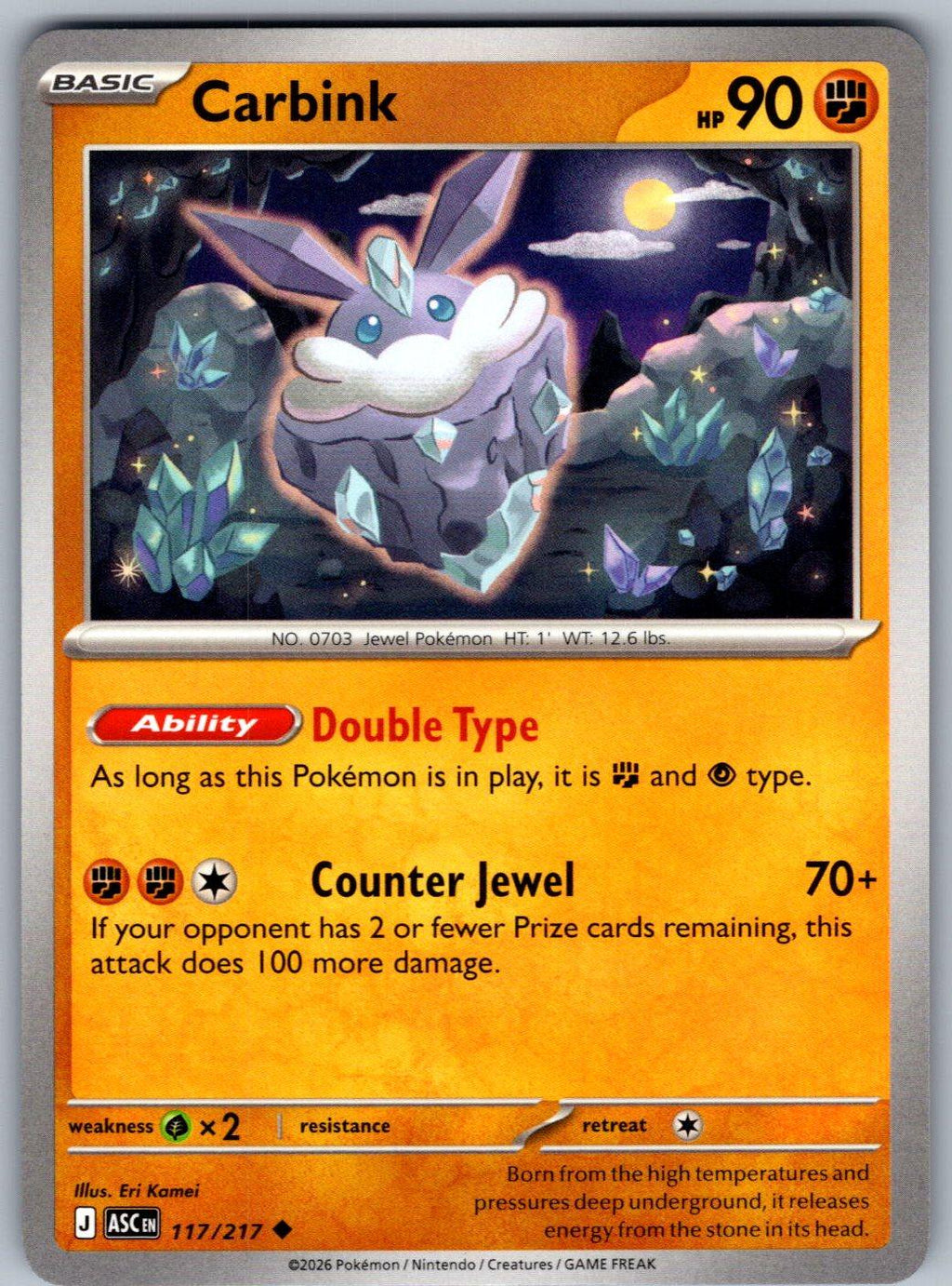 Carbink 117/217 Ascended Heroes Pokemon
