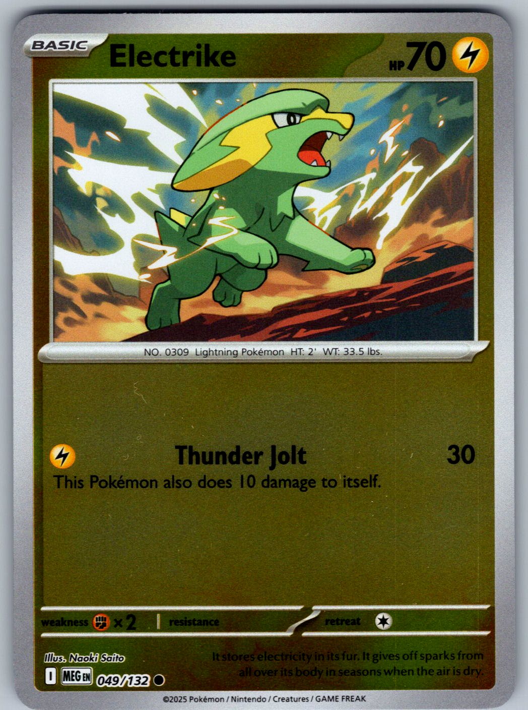 Electrike 049/132 Mega Evolution Pokemon Reverse Holo