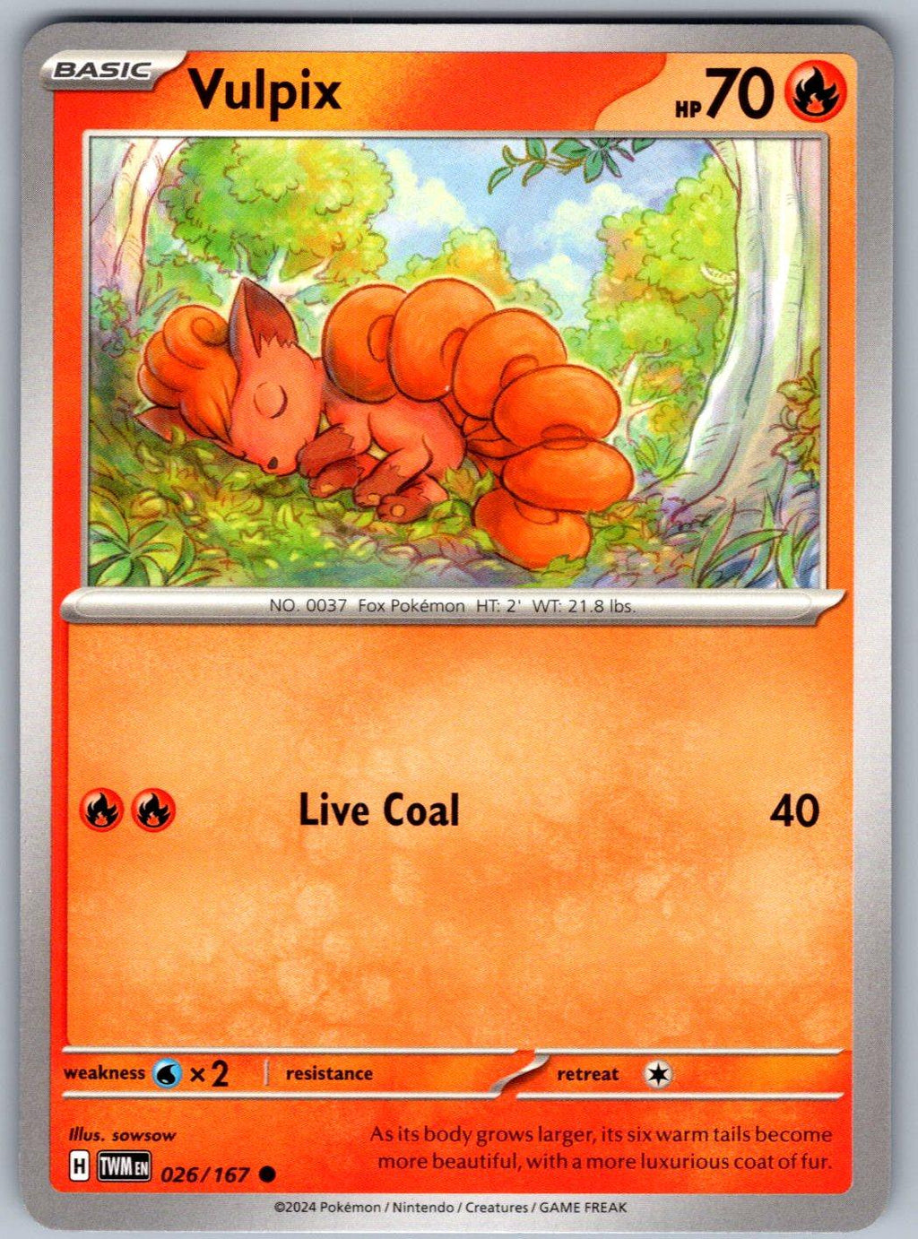 Vulpix 026/167 Twilight Masquerade Pokemon