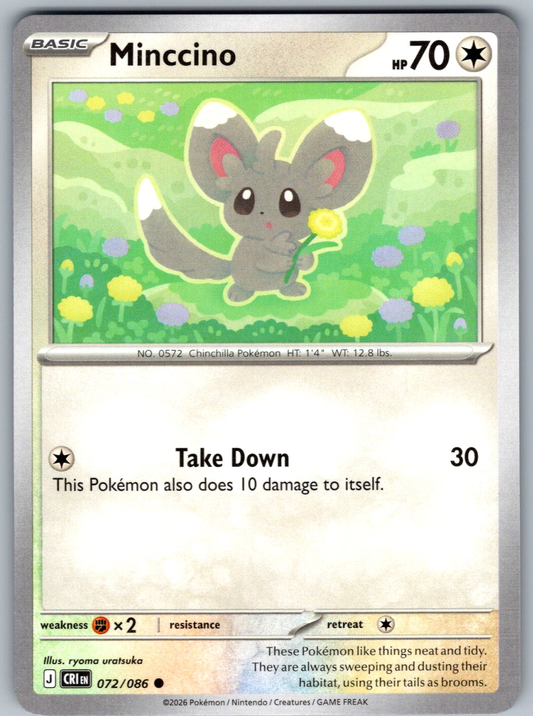 Minccino 072/086 Chaos Rising Pokemon