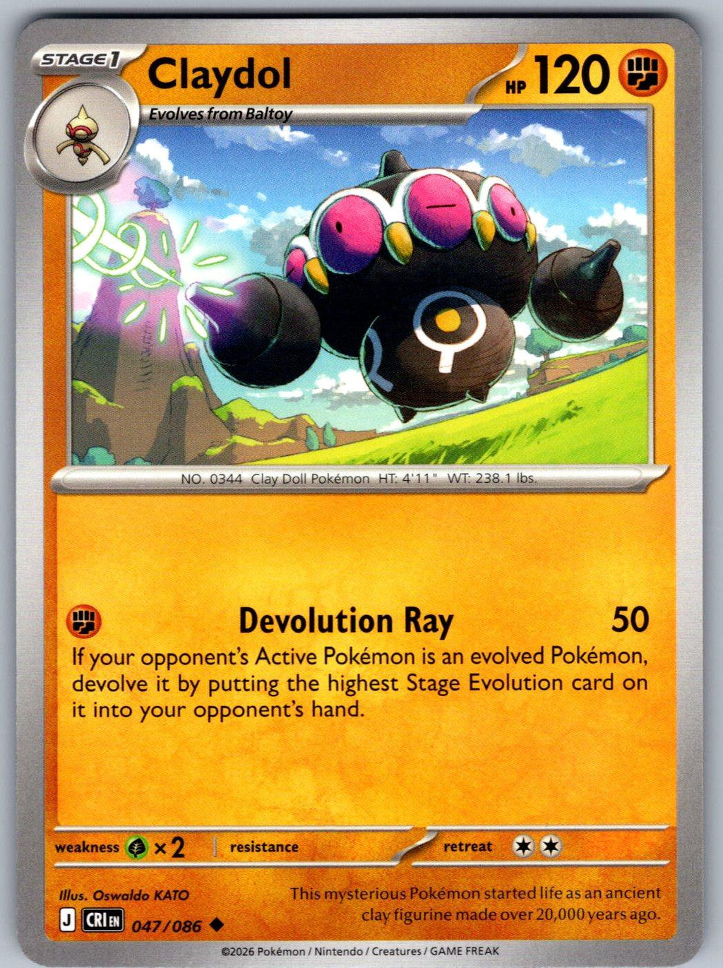 Claydol 047/086 Chaos Rising Pokemon