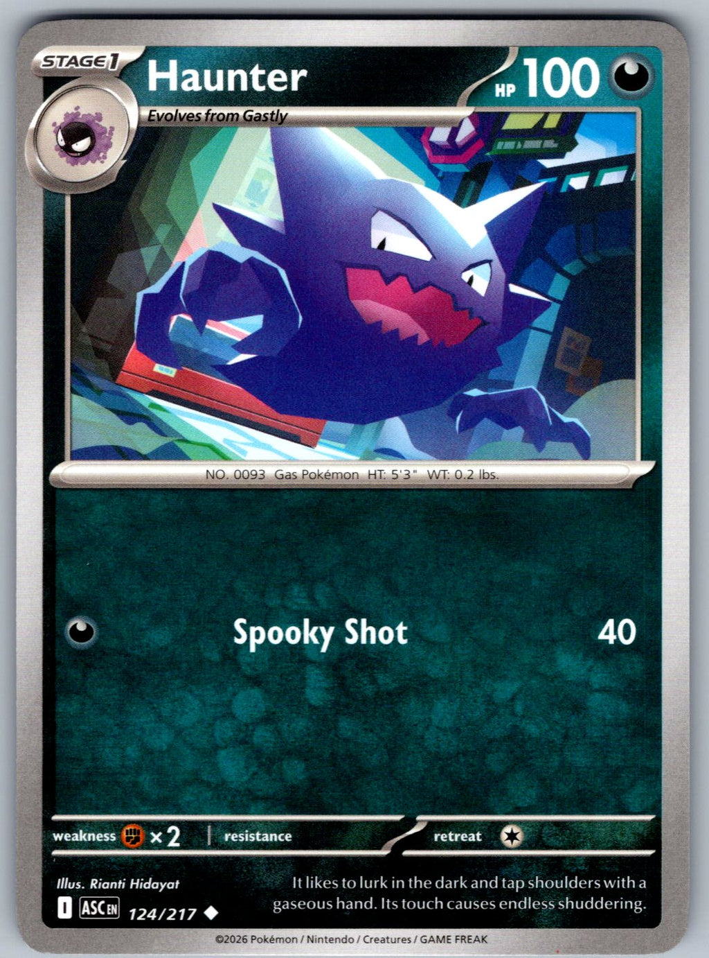 Haunter 124/217 Ascended Heroes Pokemon