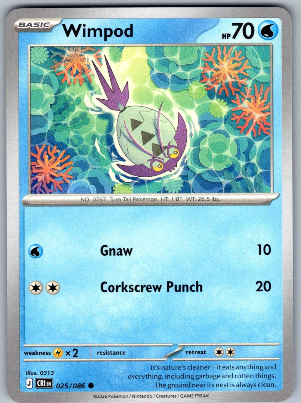 Wimpod 025/086 Chaos Rising Pokemon