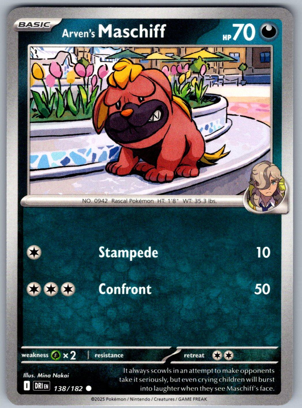 Arven's Maschiff 138/182 Destined Rivals Pokemon
