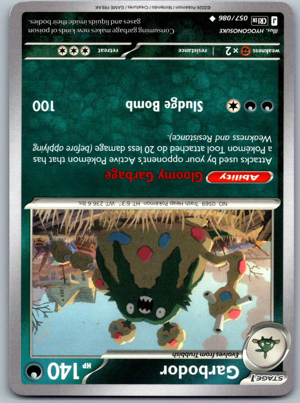 Garbodor 057/086 Chaos Rising Pokemon