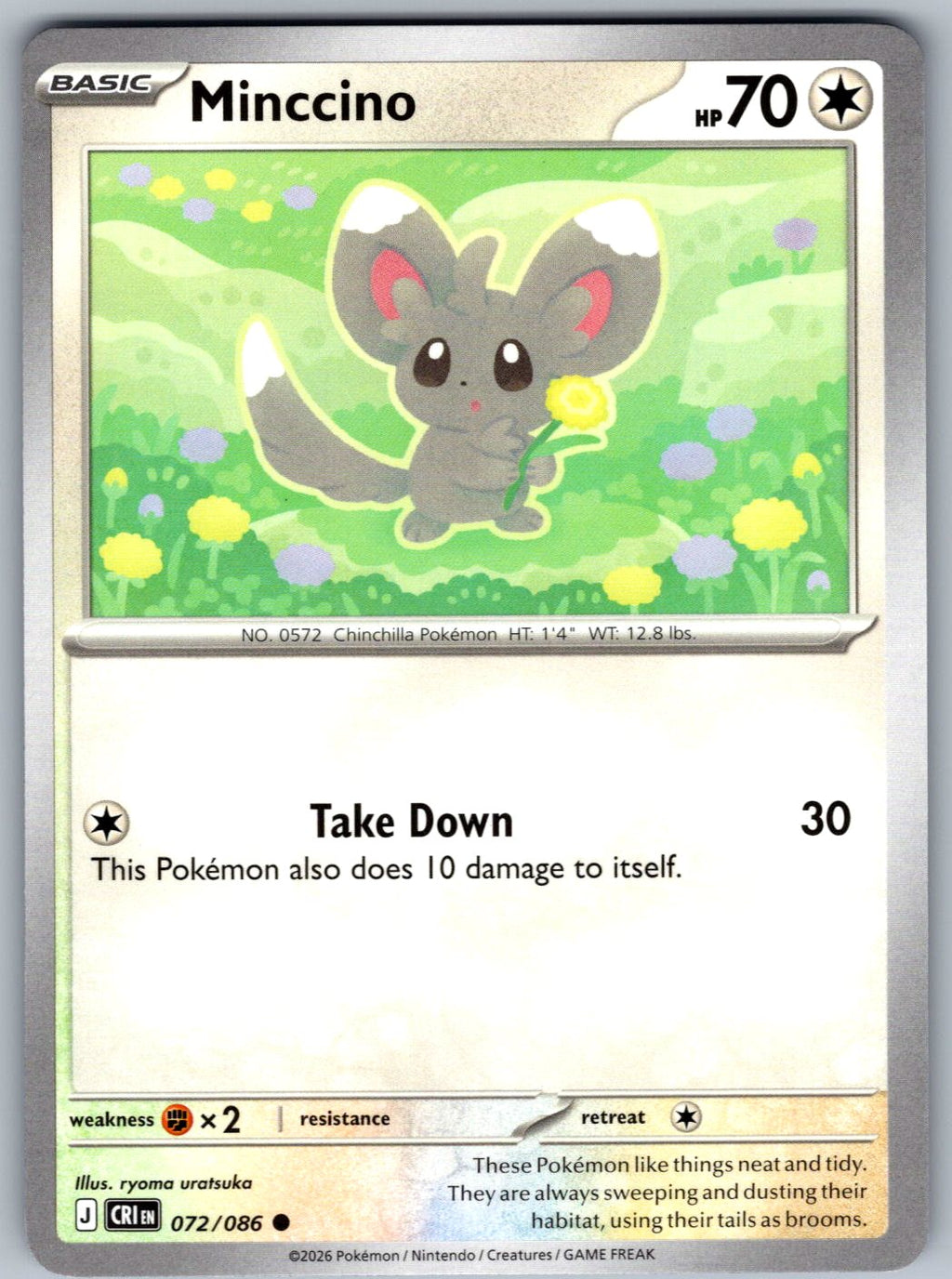 Minccino 072/086 Chaos Rising Pokemon