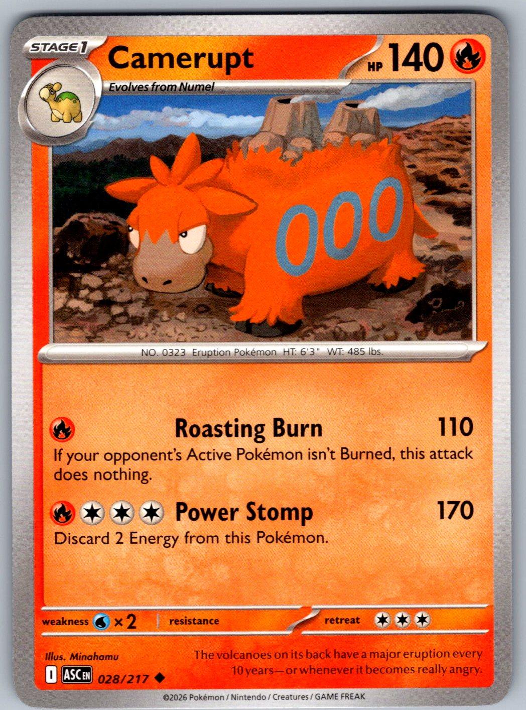 Camerupt 028/217 Ascended Heroes Pokemon