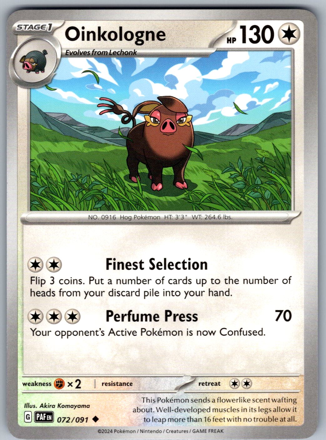 Oinkologne 072/091 Paldean Fates Pokemon