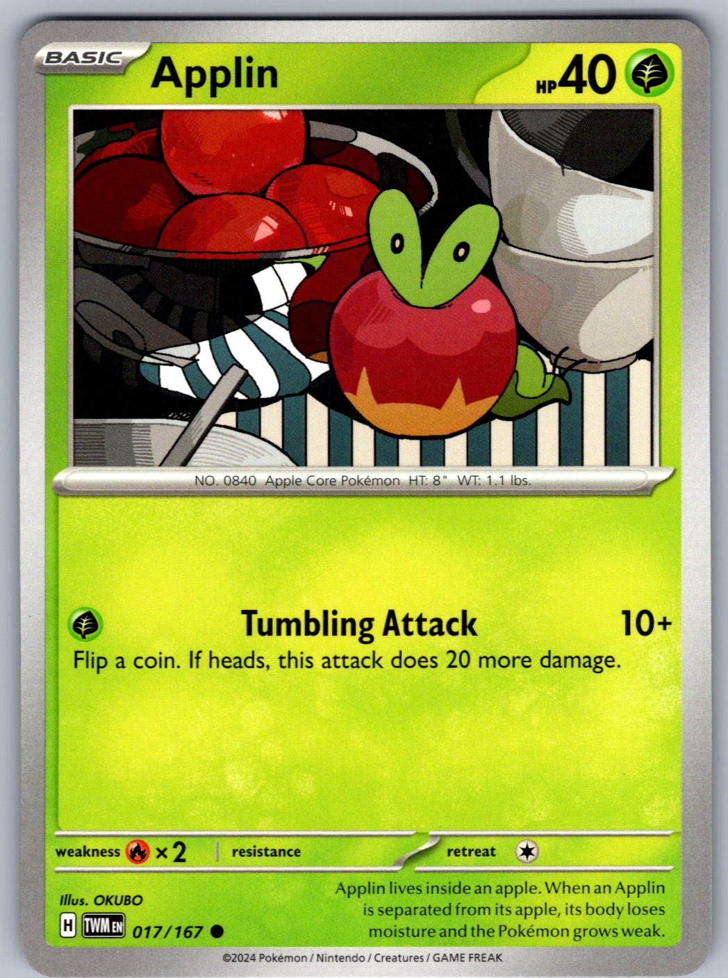 Applin 017/167 Twilight Masquerade Pokemon