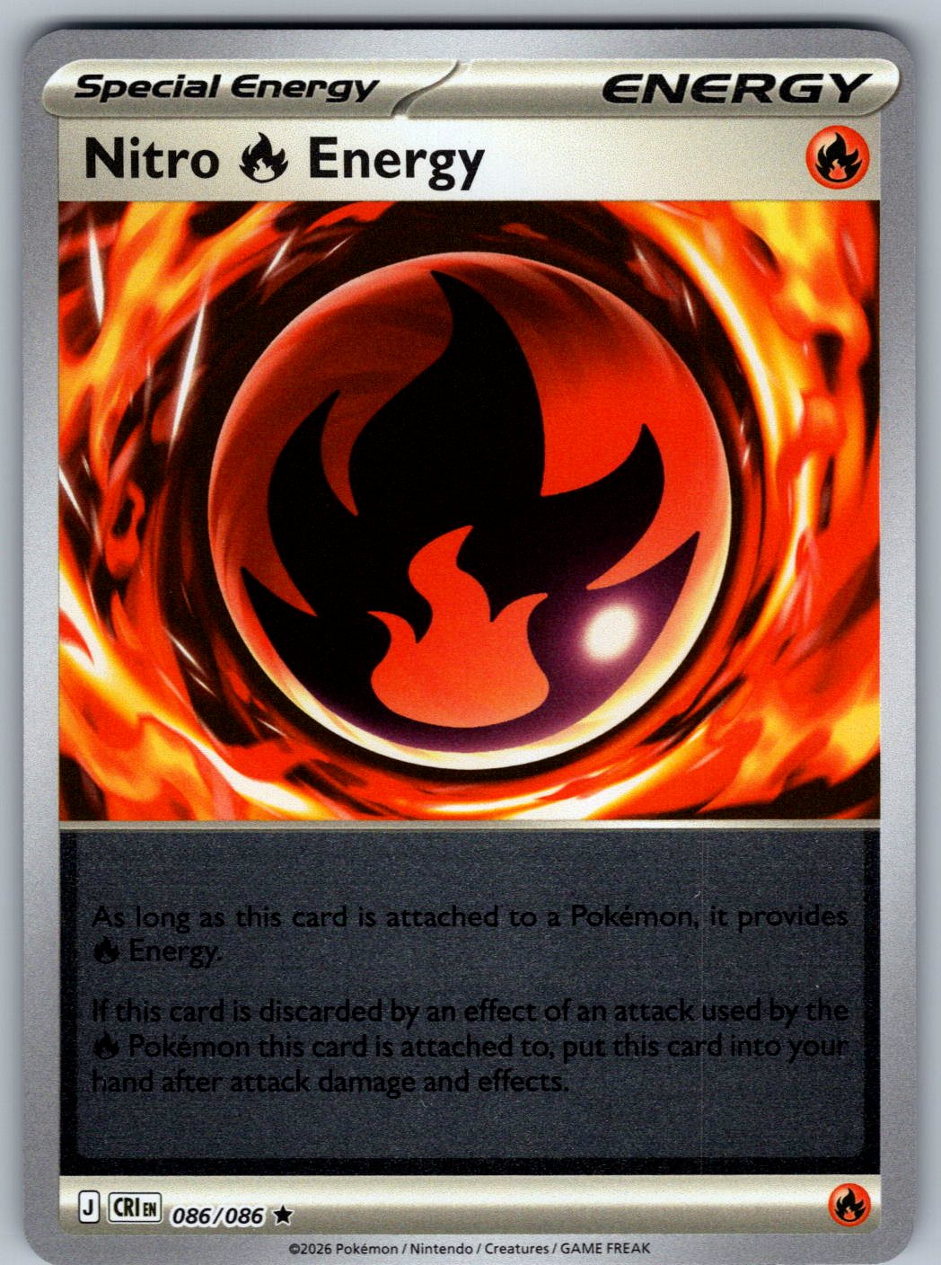 Nitro R Energy 086/086 Chaos Rising Pokemon Reverse Holo
