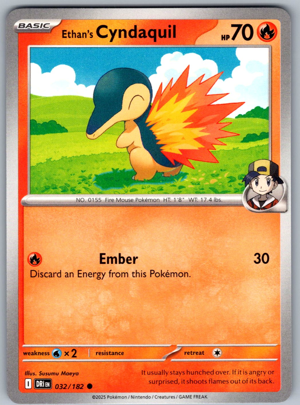 Ethan's Cyndaquil 032/182 Destined Rivals Pokemon