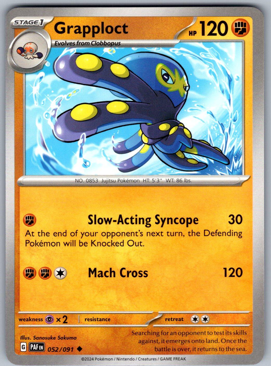 Grapploct 052/091 Paldean Fates Pokemon