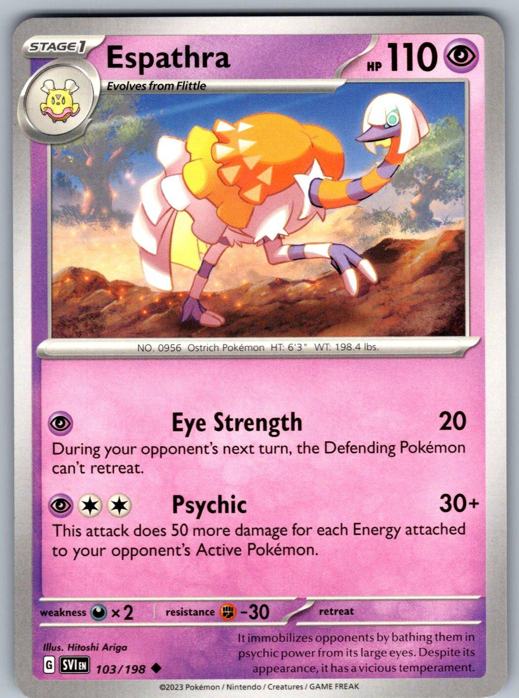 Espathra 103/198 Scarlet & Violet Pokemon