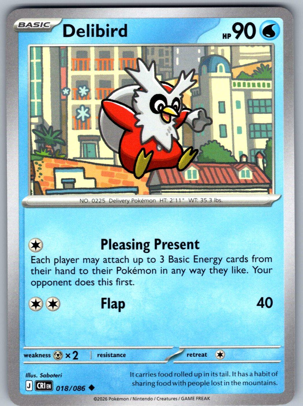 Delibird 018/086 Chaos Rising Pokemon