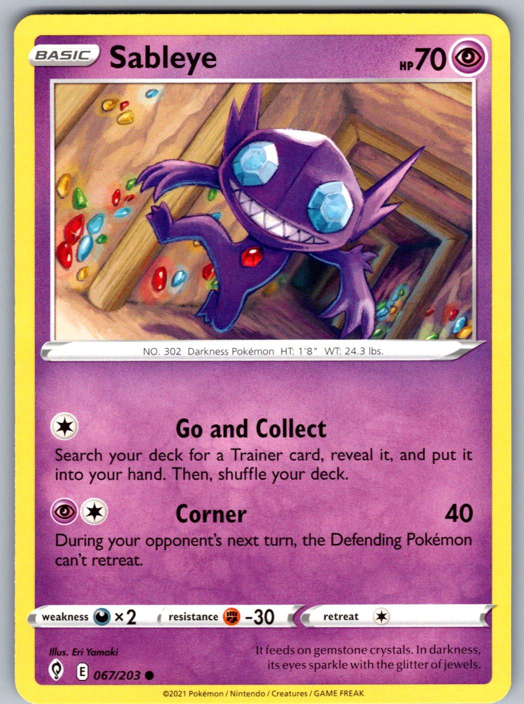 Sableye 067/203 Evolving Skies Pokemon