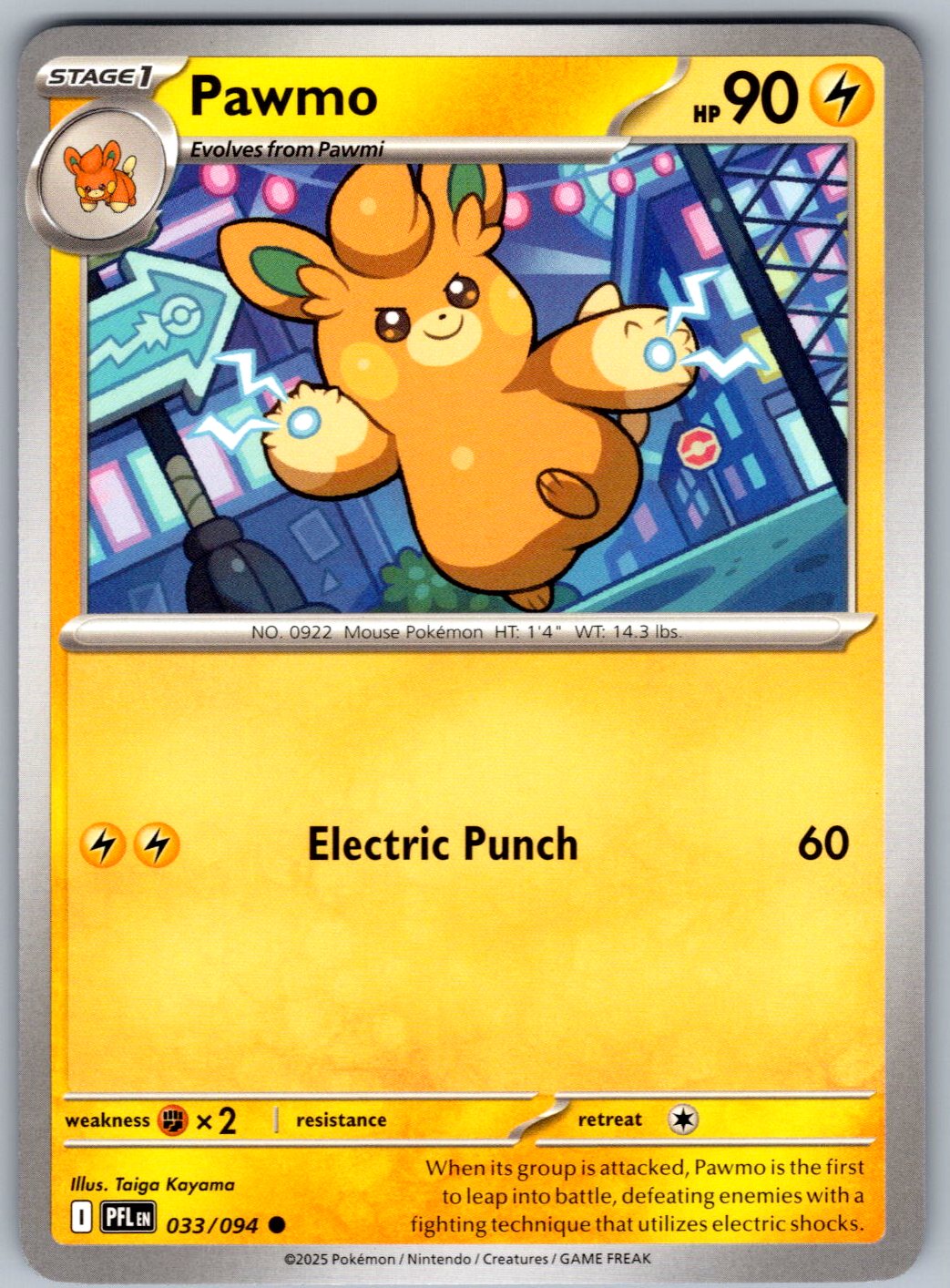 Pawmo 033/094 Phantasmal Flames Pokemon