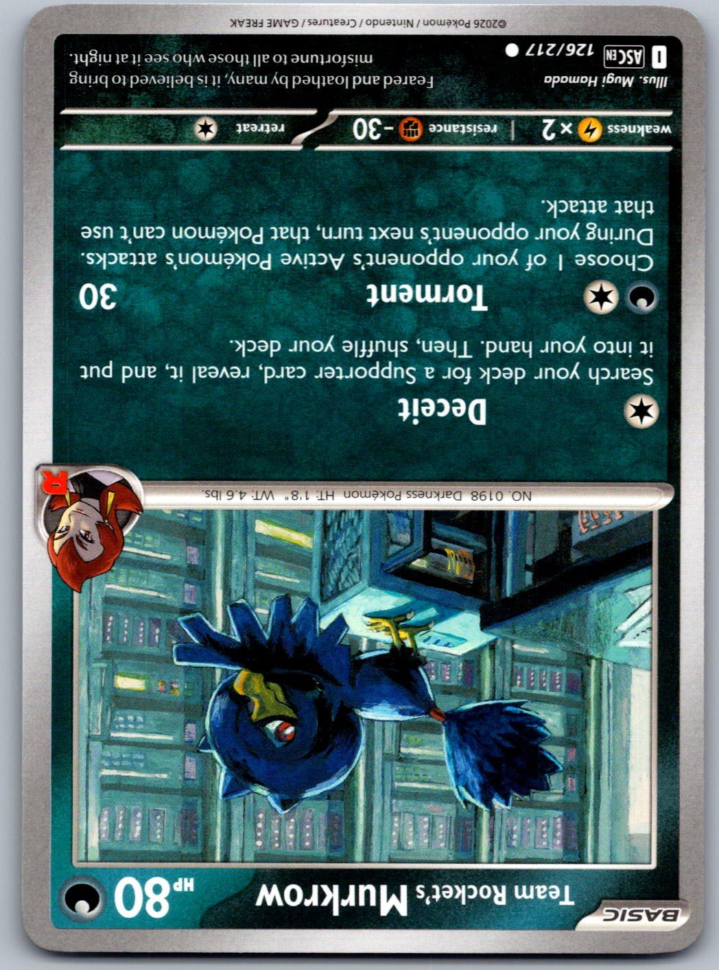 Team Rocket's Murkrow 126/217 Ascended Heroes Pokemon