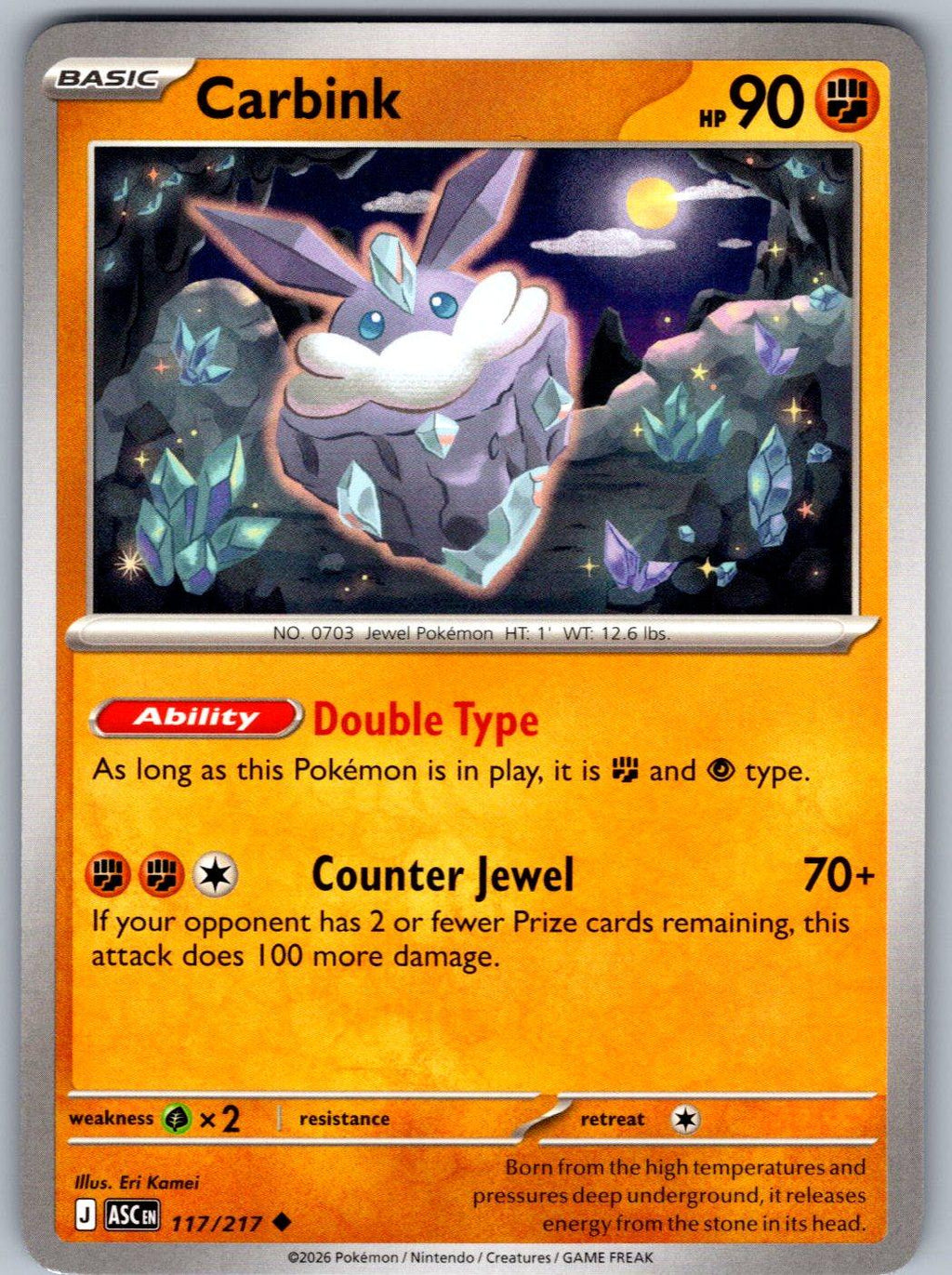 Carbink 117/217 Ascended Heroes Pokemon