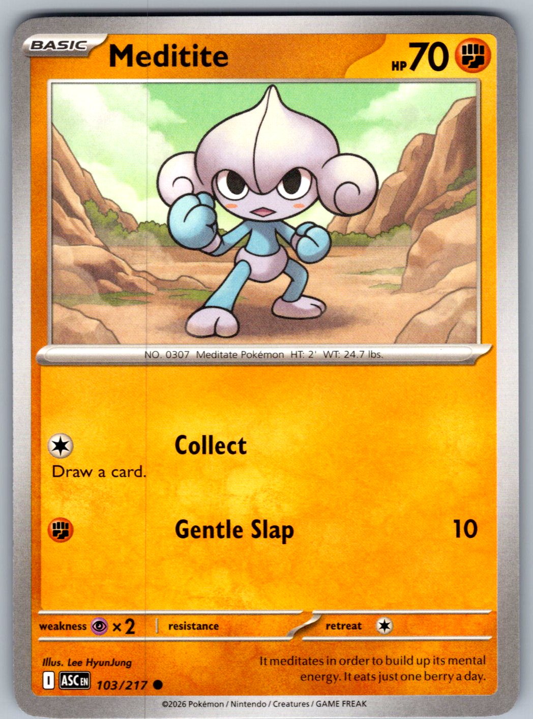 Meditite 103/217 Ascended Heroes Pokemon
