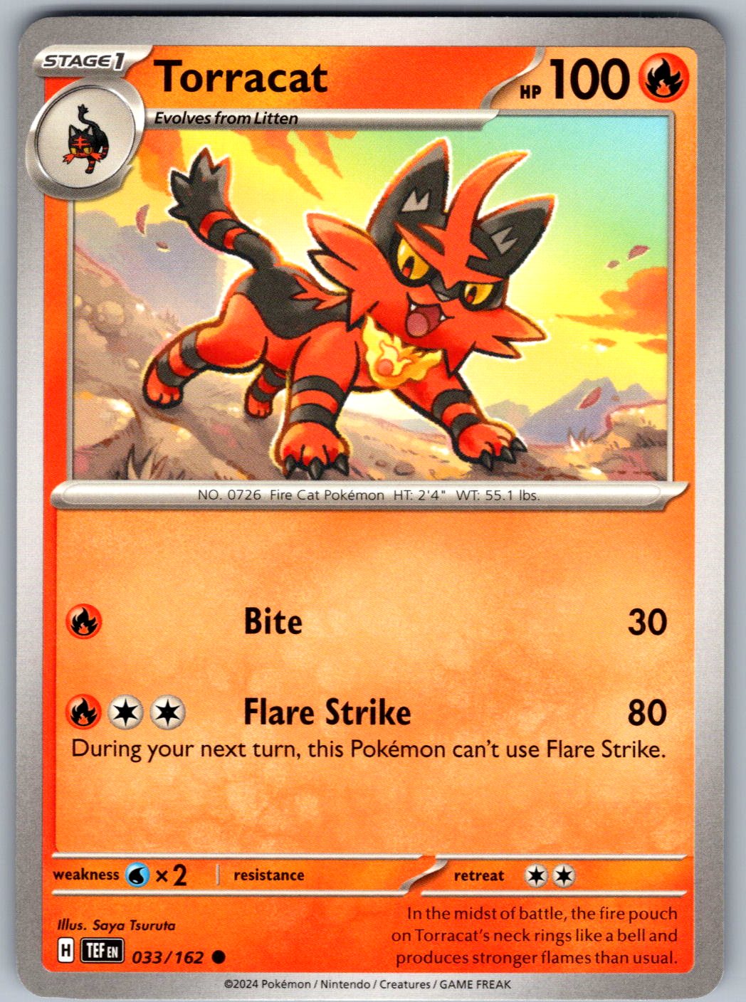 Torracat 033/162 Temporal Forces Pokemon