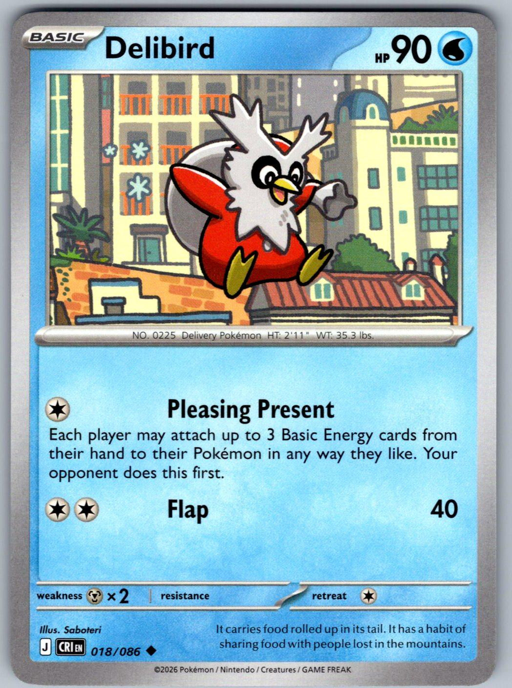 Delibird 018/086 Chaos Rising Pokemon