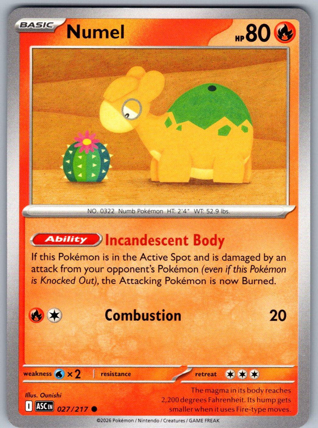 Numel 027/217 Ascended Heroes Pokemon