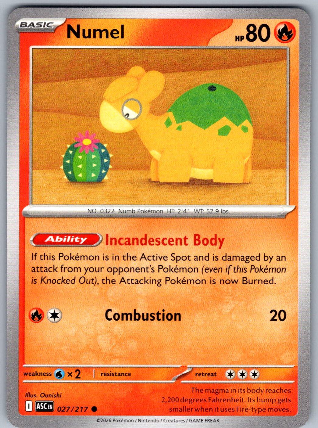 Numel 027/217 Ascended Heroes Pokemon