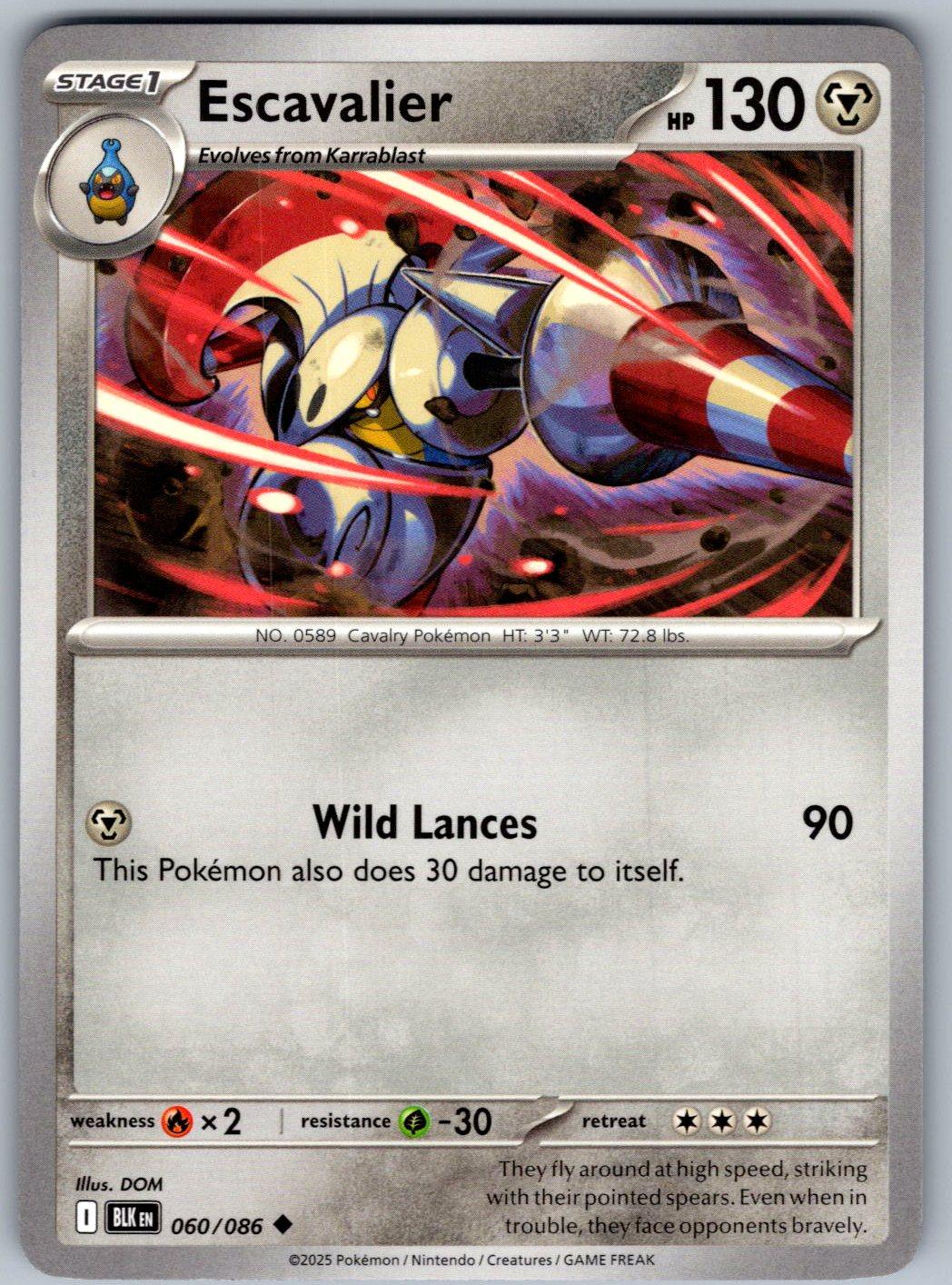 Escavalier 060/086 Black Bolt Pokemon