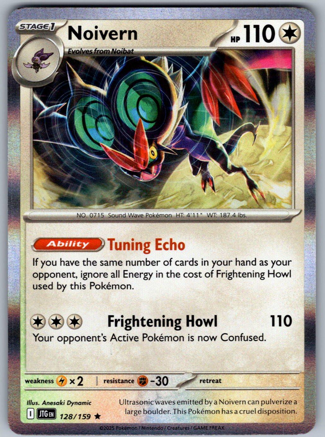 Noivern 128/159 Journey Together Pokemon Holo