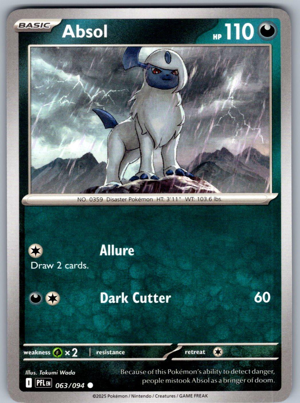 Absol 063/094 Phantasmal Flames Pokemon