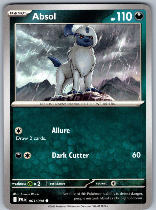 Absol 063/094 Phantasmal Flames Pokemon