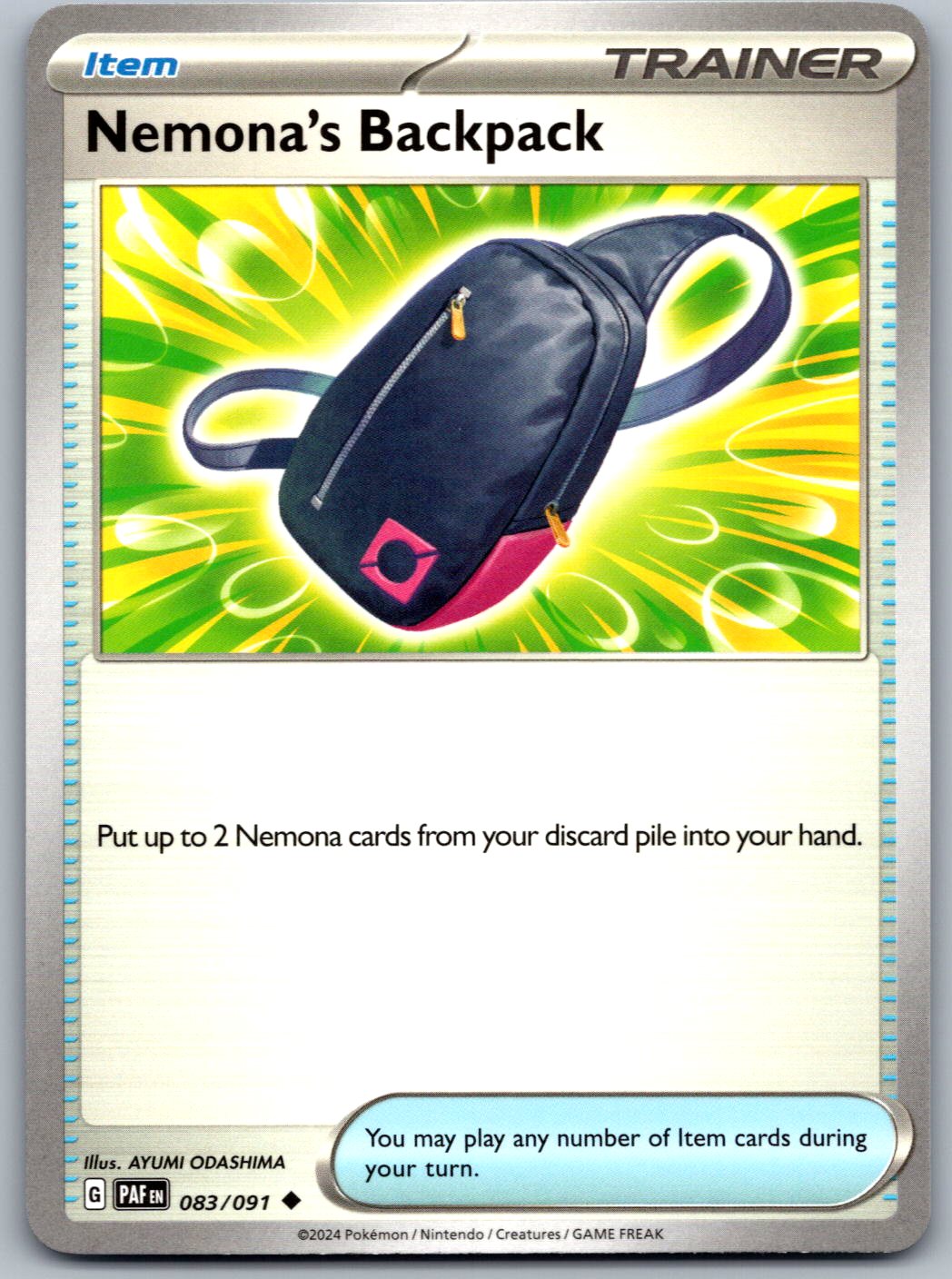 Nemona's Backpack 083/091 Paldean Fates Pokemon