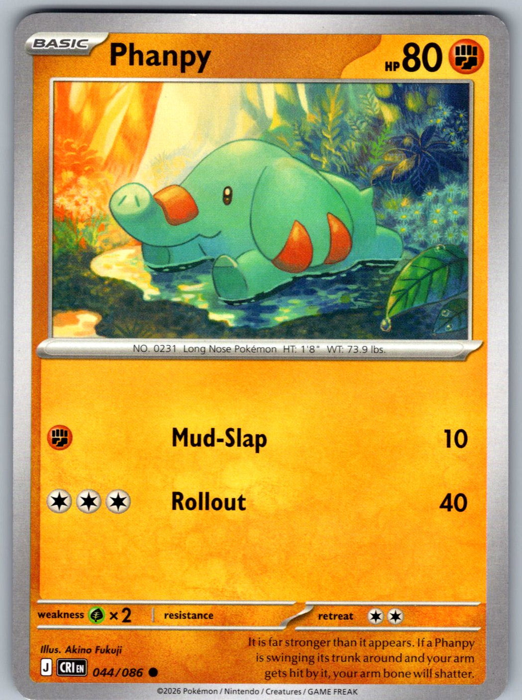 Phanpy 044/086 Chaos Rising Pokemon