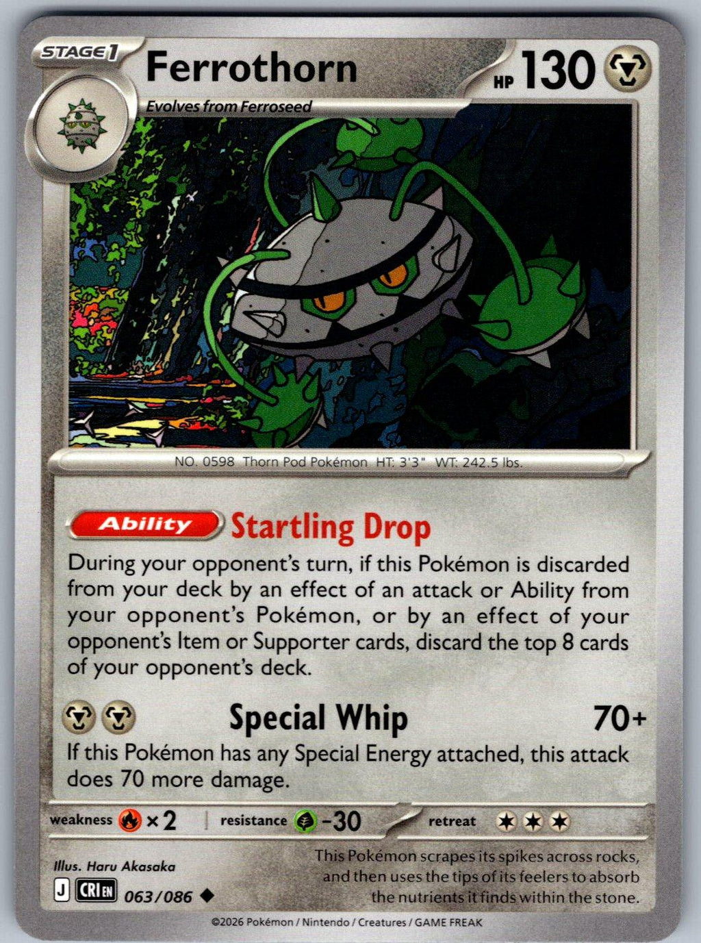 Ferrothorn 063/086 Chaos Rising Pokemon