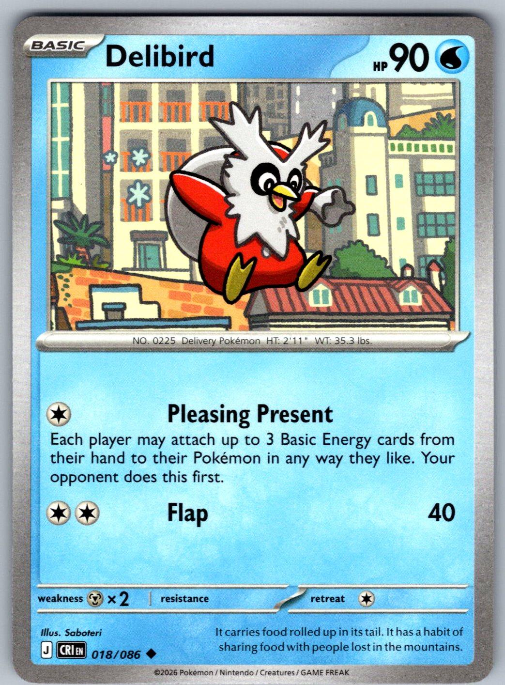 Delibird 018/086 Chaos Rising Pokemon