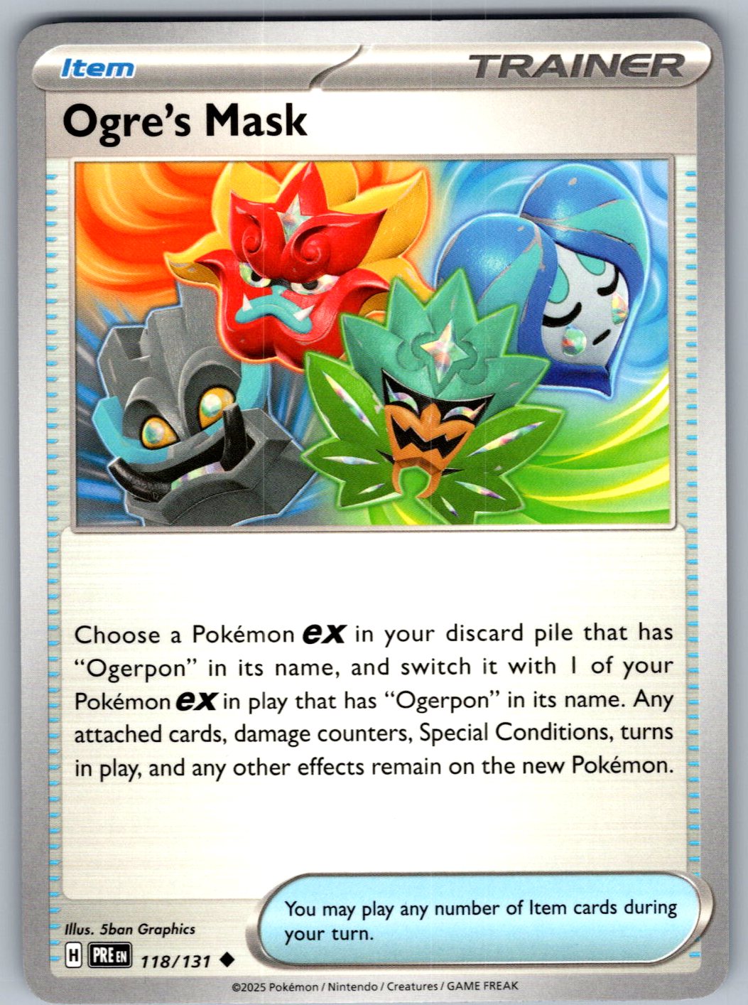 Ogre's Mask 118/131 Prismatic Evolutions Pokemon
